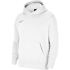 Nike Unisex-kind Y Nk FLC Park20 Po sweatshirt met capuchon, wit/wolfsgrijs, 8-9 jaar