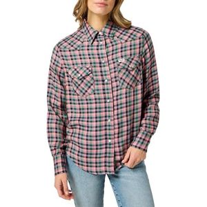 Wrangler western shirt shirt voor dames, perzik, M