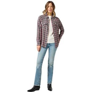 Wrangler western shirt shirt voor dames, perzik, XXL