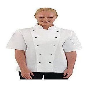 Whites Chefs Clothing DL711-S Whites Chicago Chef Jacket, korte mouw, maat: klein, kleur: wit