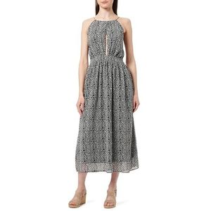 COBIE Dames midi-jurk van chiffon 19226415-CO01, ZWART Wit, S, Midi-jurk van chiffon, S