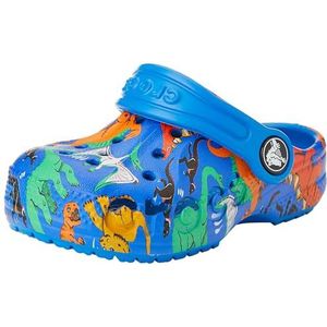 Crocs Baya Clog T, uniseks klompen voor jongens, Bedrukt Bright Cobalt, 19/20 EU