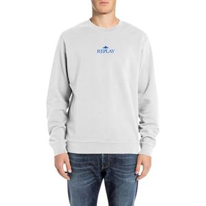 Replay Heren sweatshirt regular fit met ronde hals, 563 Artic Grey, S