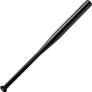 WELLDER Honkbalknuppel van staal, 81 cm, versterkt, super duurzaam, gewicht 1,1 kg, zwart of zilver met grip (zwart)