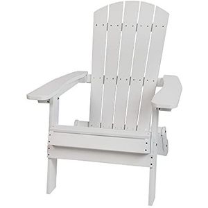 Flash Furniture Charlestown all-weather polyhars voor binnen/buiten opvouwbare Adirondack-stoel, set van 1