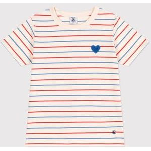 Petit Bateau - T-shirt - Ecru/Multico - Korte Mouwen - Voor Meisjes