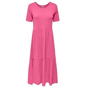Bestseller A/S Jdydalila Frosty S/S Long Dress JRS Noos midi-jurk voor dames, Pink Power., XS