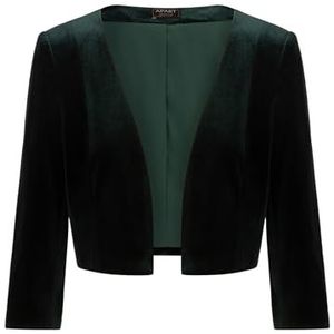 ApartFashion Apart fluwelen bolero van hoogwaardig synthetisch materiaal, emerald, 42