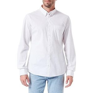 s.Oliver Heren slim: hemd van katoenen stretch, wit, XXL