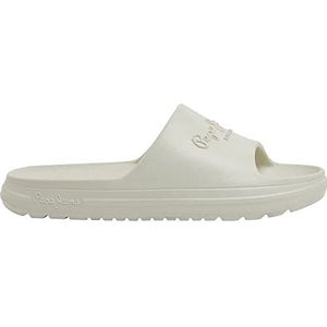 Pepe Jeans Dames Strand Slide W Teenslippers, Wit Factory Wit, 39 EU