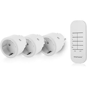Smartwares Plug & Connect Home Automation Kit - 3 binnenstopcontacten & 3-kanaals afstandsbediening - voor apparaten en verlichting tot 2300 W