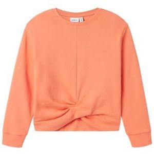 NAME IT Meisjes Nkfnoka Ls Short Nreg Sweat Bru Sweatshirt, koraal (fusion coral), 122-128