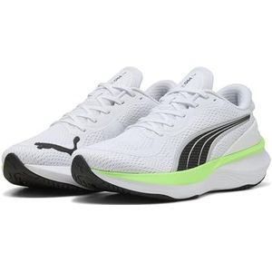 PUMA Unisex SCEND PRO 2 Road Running Schoen, Wit Zwart-Groen Glare, 4 UK, Puma Wit PUMA Zwart Groen Glare, 37 EU
