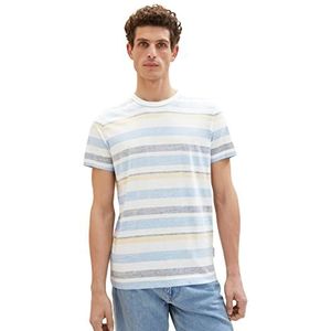 TOM TAILOR Heren 1036331 T-shirt, 31778-Blue Multicolor Big Stripe, XXL, 31778 - Blue Multicolor Big Stripe, XXL