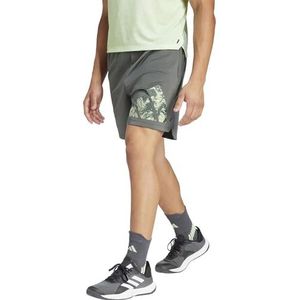 adidas Heren Workout Logo Gebreide Korte Korte Shorts, L 5"" Zwart