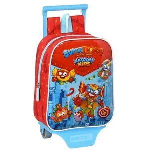 Superthings Kazoom Kids, Safta-rugzak met trolley, 220 x 100 x 270 mm, rood/lichtblauw, eenheidsmaat, rood/lichtblauw., One Size
