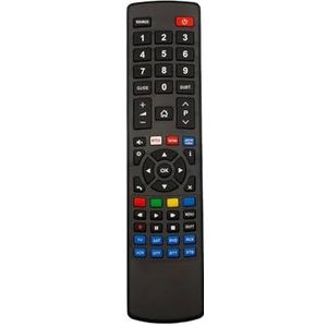 Universele afstandsbediening, bedient tot 8 apparaten, multifunctioneel, programmeerbaar, compatibel met Smart TV, DVD, DVB-T, Blu-Ray, met sneltoetsen Netflix, YouTube, Prime Video