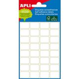 APLI 2669 - Witte etiketten voor mini-zakjes 10,0 x 16,0 mm 6 vellen