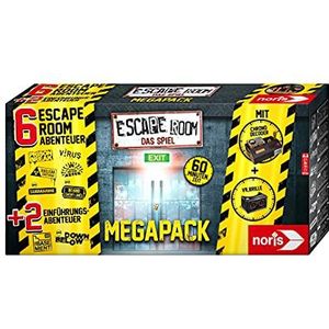 Noris 606101831 - Escape Room Mega Pack - Gezins- en gezelschapsspel voor volwassenen, incl. 8 gevallen en Chrono Decoder, vanaf 16 jaar