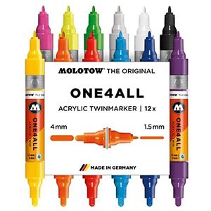 Molotow One4All Acryl Twin Hoofdkit 1 12 Stifte beige