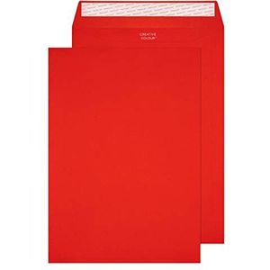 Blake Creative Colour C4 229 x 324 mm 120 gsm Peel & Seal Pocket Enveloppen (63406P) Pillar Box Rood - Pack van 10