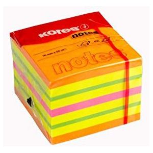 Kores N48460 zelfklevende notitieblokjes, 50 x 50 mm, neonkleuren, 5-kleurig