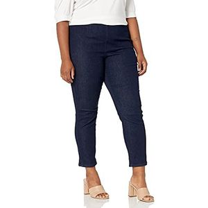 NYDJ Women's Plus Size Pull ON Skinny Ankle Jean with Side Slits, Rinse, 22W