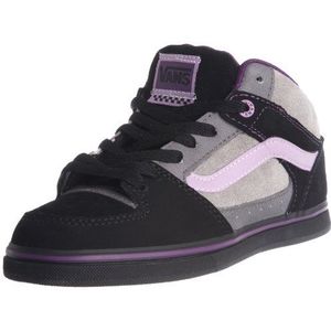 Vans Dames Saylen Mid Fashion Trainer, Zwart Grijs Paars, 42 EU