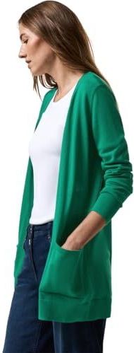 Cecil - Open Vest - Groen - Dames - Lange Mouwen - Zachte Fijn Gebreide Kwaliteit