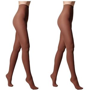 Conte Elegante Dames Panty EPISODE 50 DEN Gebreide Microvezel Fluweel Zacht Klassiek Versterkte Tenen Warm voor Herfst en Winter Kleur Mocca Maat 4