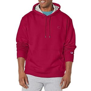 Champion Heren Champion Powerblend fleece hoodie voor heren, C-logo Sweatshirt met capuchon (1 pak), Cranberry cake C logo, M