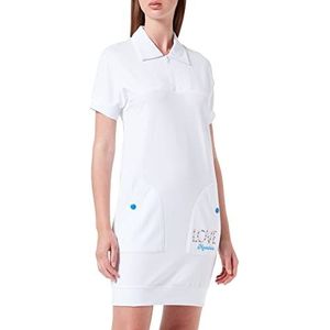 Love Moschino Damesjurk met drukknoopknopen, wit (optical white), 38 NL
