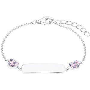 Princess Lillifee 925 sterling zilver kindersieraden voor meisjes, met synthetische zirkoniasteentjes, paars, hart, wordt geleverd in een sieradendoosje