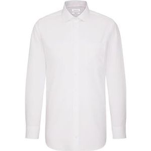 Seidensticker Businesshemd voor heren, comfort fit, strijkvrij, Kent-kraag, lange mouwen, 100% katoen, wit (01), 46