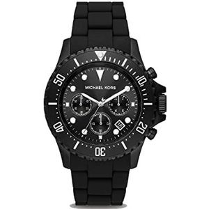 Michael Kors Everest - chronograaf horloge met zwarte siliconen voor heren MK8980