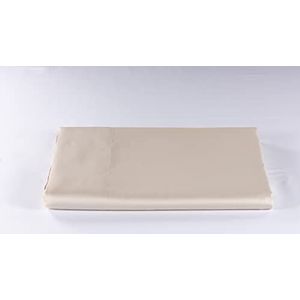LENZUOLISSIMI Beddengoed uit satijn katoen, 300 draden, eenpersoonsbed, 80 x 200 cm, gemaakt in Italië, lichtbeige