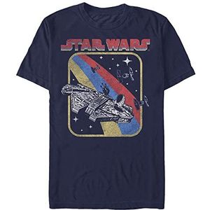 Star Wars - Retro Falcon Unisex Crew neck T-Shirt Navy blue L