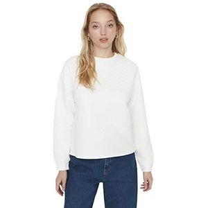 Trendyol Polyester Mix Sweatshirt - Ecru - Standaard L Ecru, Ecru, L