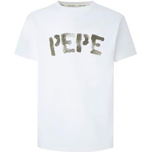 Pepe Jeans Rolf T-shirt voor heren, Wit (wit), XL