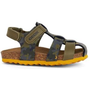 Geox B Chalki Boy Sandalen voor jongens, sage ochreyellow, 25 EU