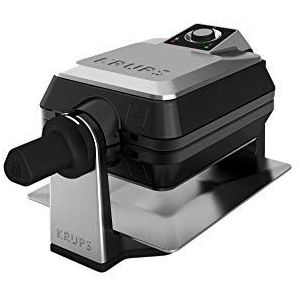 Krups FDD95D Wafelmachine Professional, Roestvrij Staal, 1200 W, Zwart