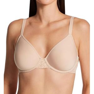 Bali Women's Breathe Modal T-Shirt, Breathable Lightweight Underwire Bra, Convertible Straps, Almond