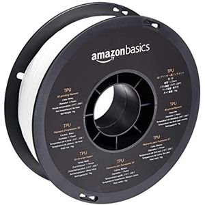 Amazon Basics TPU-filament, 3D-printer, 1,75 mm, spoel van 1 kg, wit