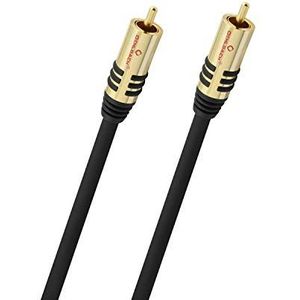 Oehlbach NF Sub Cinch Audio Aansluitkabel [1x Cinch-stekker - 1x Cinch-stekker] 5.00 M Zwart Vergulde Steekcontacten