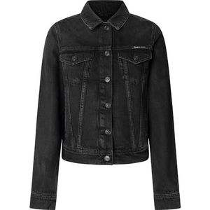 Pepe Jeans SLIM JACKET Damesjas, zwart (Denim-9F0), L, Zwart (Denim-9F0), L