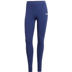 adidas Dames ESSENTIALS LINEAR COTTON LEGGINGS, Dark Blue/White, L