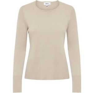 ONLJULIE LS Life Loose O-Neck CC KNT, Oxford Tan/Detail: melange, S