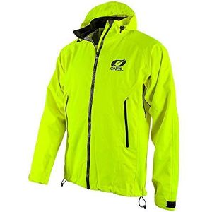 O'NEAL | Mountainbike Jacket | MTB Mountainbike DH Downhill FR Freeride | Waterdicht, onderarm ventilatie, soft-touch materiaal | Tsunami Rain Jacket | Volwassen | Neon-Geel | Maat XXL