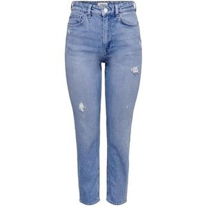 ONLY Onlemily High Waist Jeans voor dames, blauw (light blue denim), 25W x 32L