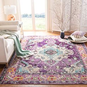 Safavieh gewassen tapijt modern patroon, MNC243 120 x 180 cm Violett/Hellblau